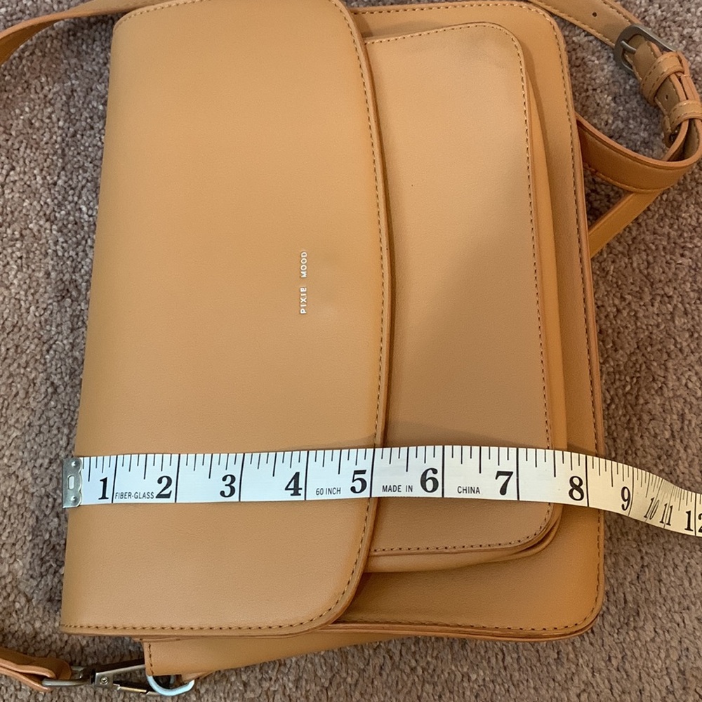 Pixie Mood Tan Vegan Leather Crossbody Purse - Picture 14 of 15